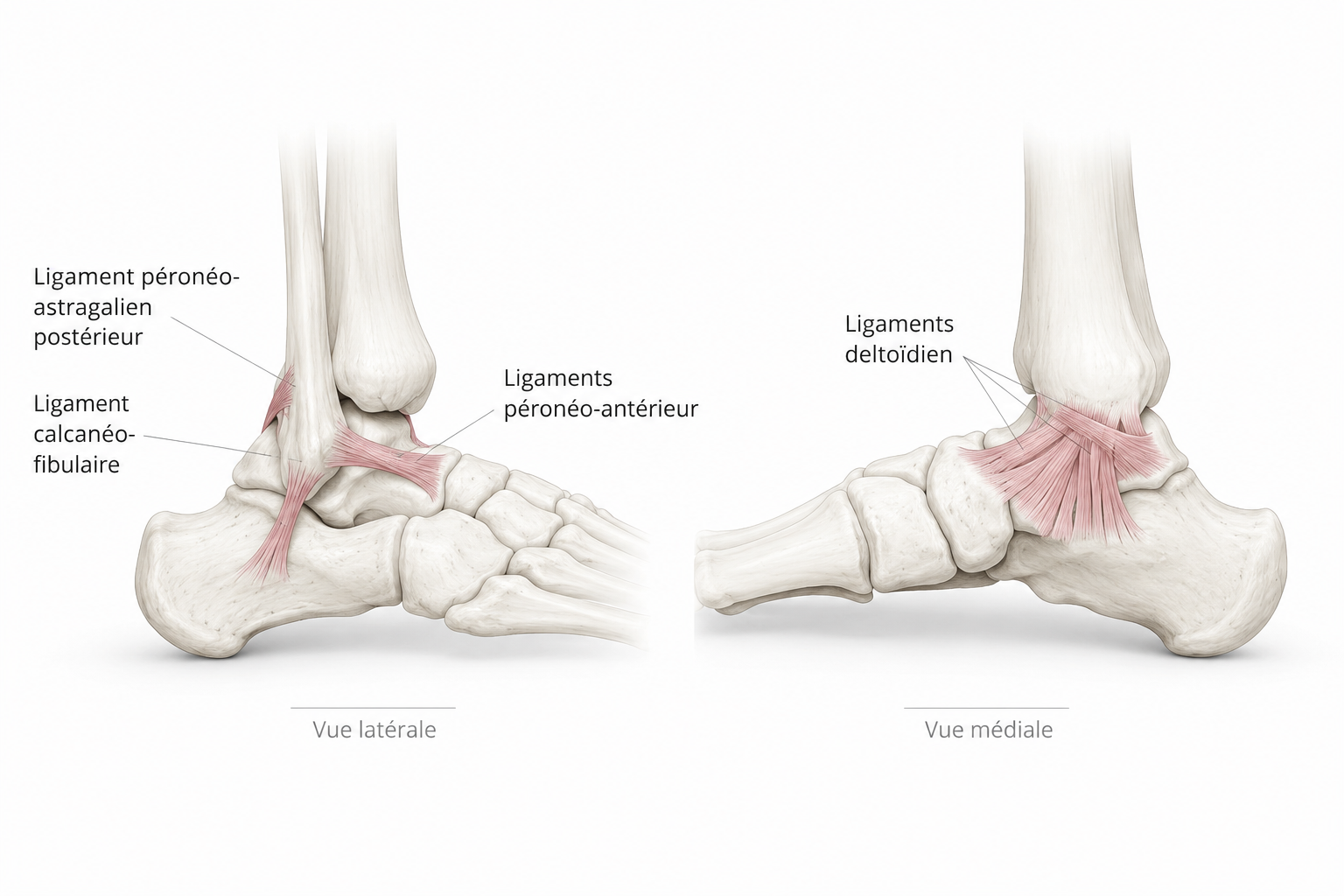 anatomie entorse cheville ligament talo-fibulaire antérieur